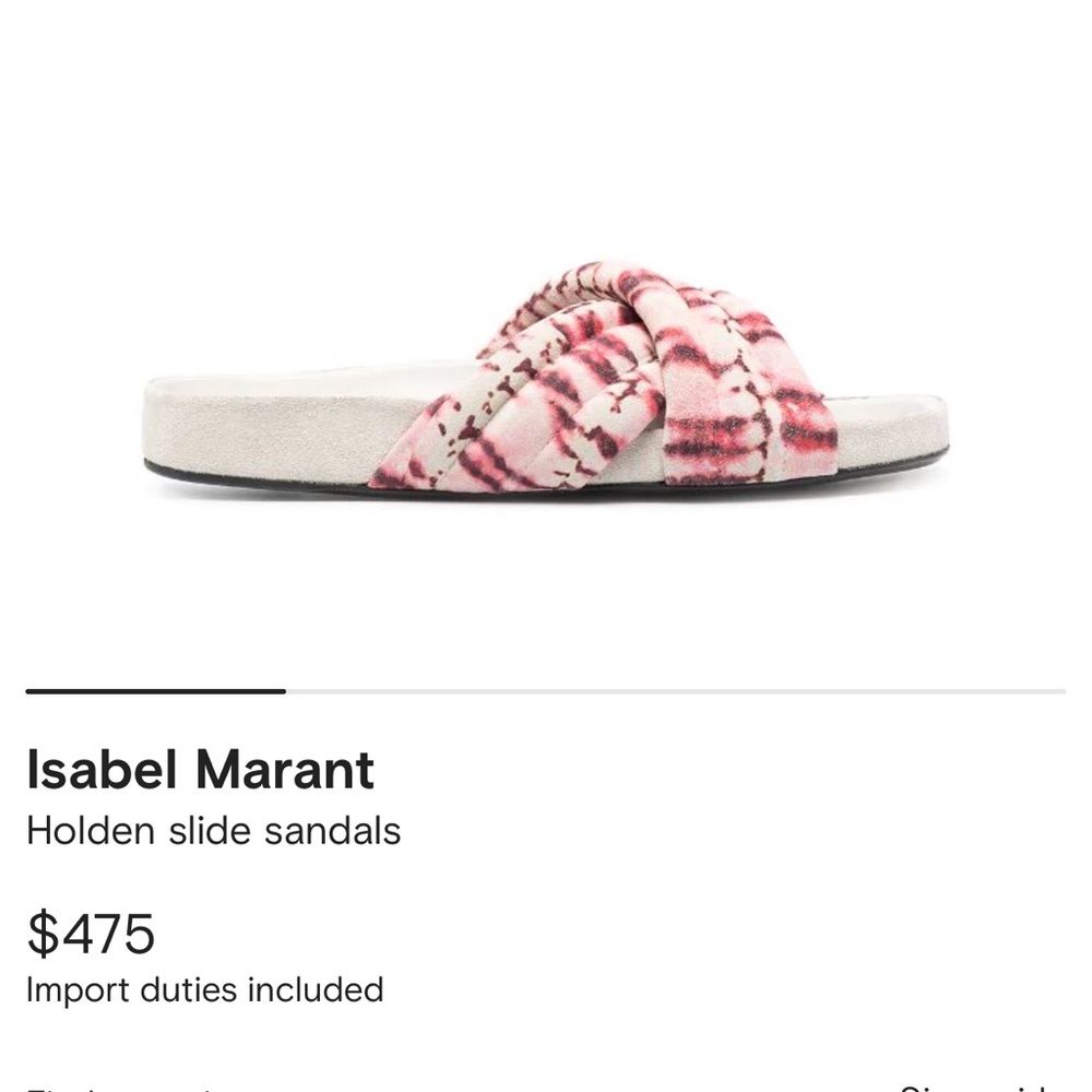 Isabel Marant Holden Tie-Dye Criss Cross Slide Sandals